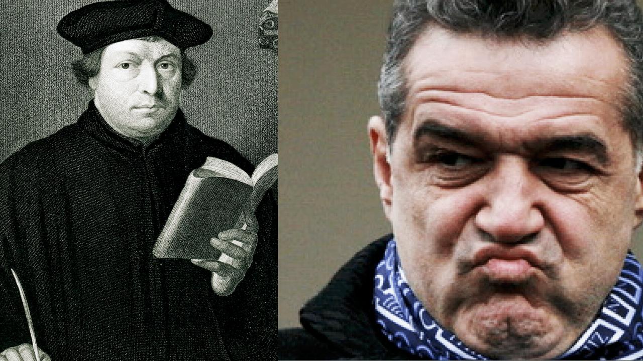Luther a ridicat Biblia. Becali a trântit-o.